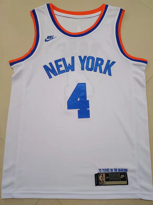 Men New York Knicks #4 Rose White Nike New Game NBA Jersey->new york knicks->NBA Jersey